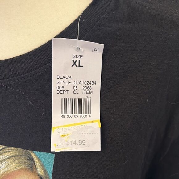 Dua Lipa black short sleeve tee shirt Size CL NWT - Picture 3 of 7